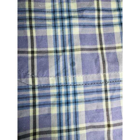 Wrangler George Strait Western‎ Purple Plaid Short Sleeve Button Up Men's MEDIUM - Picture 4 of 8